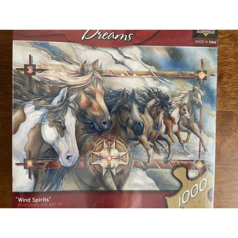 Wind Spirits Watercolor Dreams Puzzle Horses Jody Bergsma 1000 Pcs Brand New